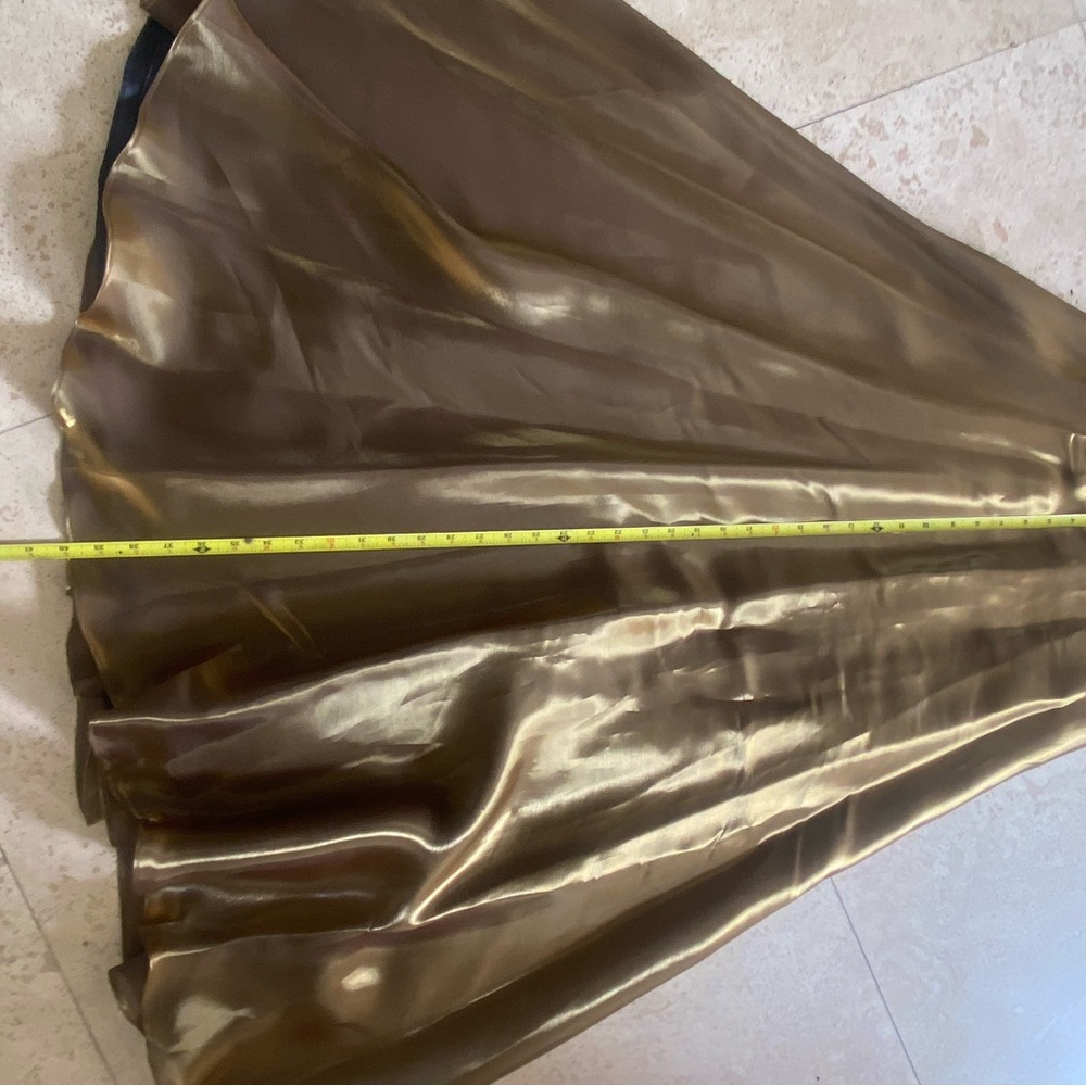 Gold High-Low A-Line Skirt